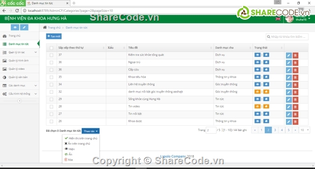 web quản lý,website bệnh viện,đồ án quản lý bệnh viện,mã nguồn quản lý bệnh viện,đồ án website quản lý bệnh viện