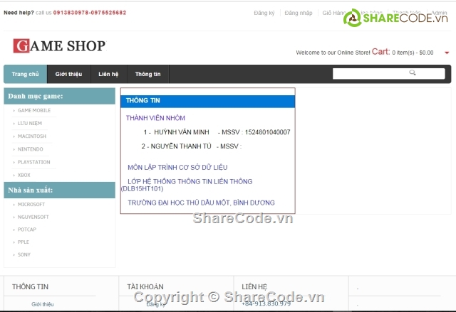 web tin tức,web shop game,Web tin tức game,Web giới thiệu game