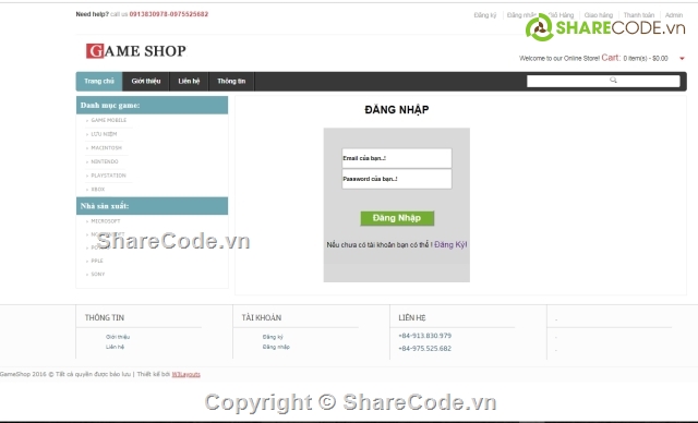 web tin tức,web shop game,Web tin tức game,Web giới thiệu game