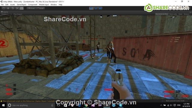 fps game unity,source code unity,code unity,fps unity game,game ban sung unity,Zombie Hunter