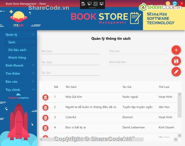 quản lý nhà sách,entityframework,quản lý sách,quản lý sách thư viện,quản lý bán sách,Code đồ án