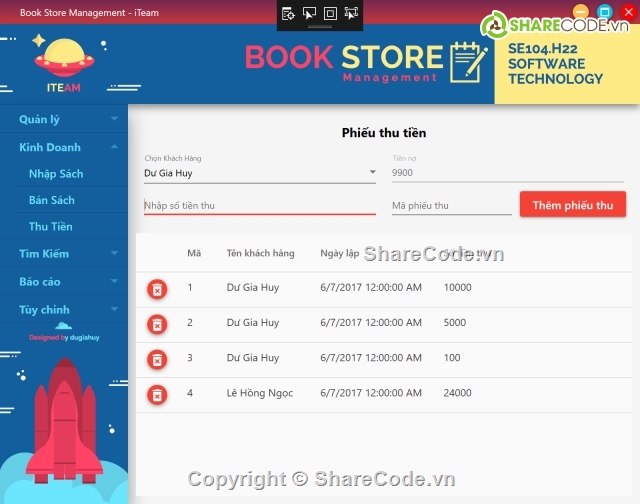 quản lý nhà sách,entityframework,quản lý sách,quản lý sách thư viện,quản lý bán sách,Code đồ án