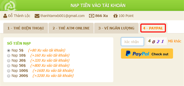 Hướng dẫn NẠP TIỀN vào tài khoản Nạp tiền qua momo, nạp qua chuyển khoản, nạp tiền qua thẻ atm, ví điện tử, nạp xu qua Bankplus, nạp xu qua bảo kim