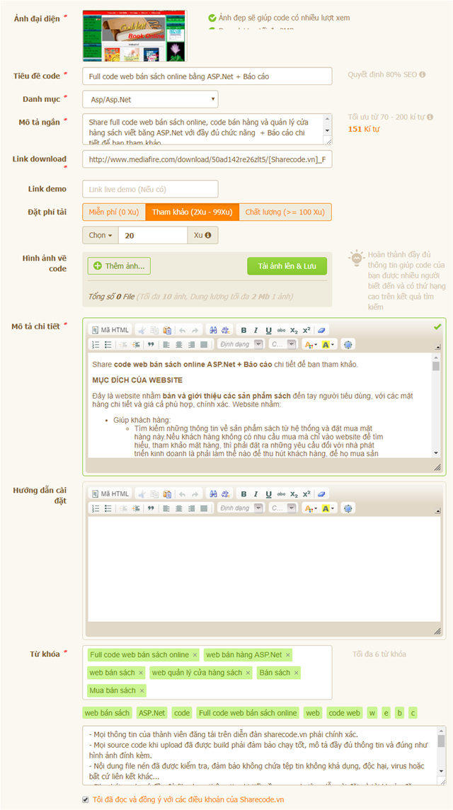 Cách UPLOAD code hiệu quả và tối ưu SEO Hướng dẫn upload, upload source code, tải code lên, đăng bán code, tải source code