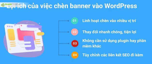 banner vào WordPress, WordPress, Sharecode.vn