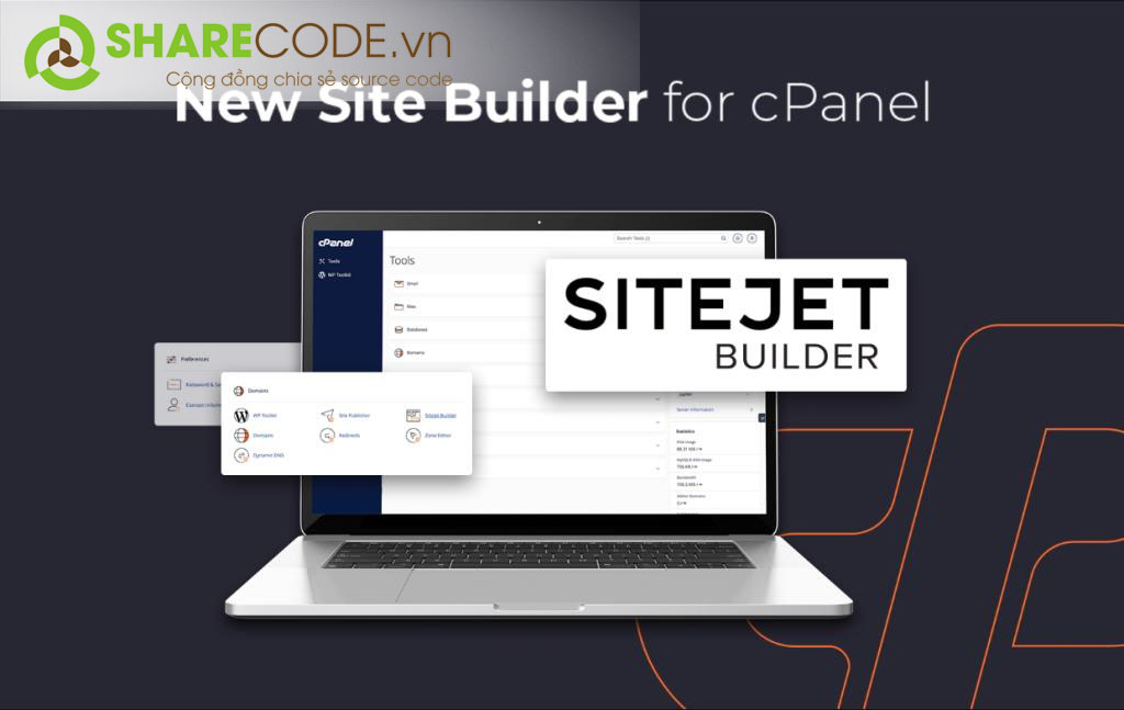 Sitejet Builder, Sitejet Builder trên cPanel, tạo website trực tuyến