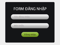 Thiết kế form đăng nhập bằng CSS3
