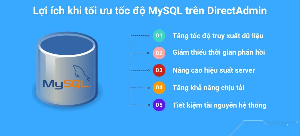 MySQL,DirectAdmin, tốc độ MySQL trên DirectAdmin