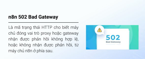 Bad Gateway, HTTP, Lỗi n8n 502 Bad Gateway