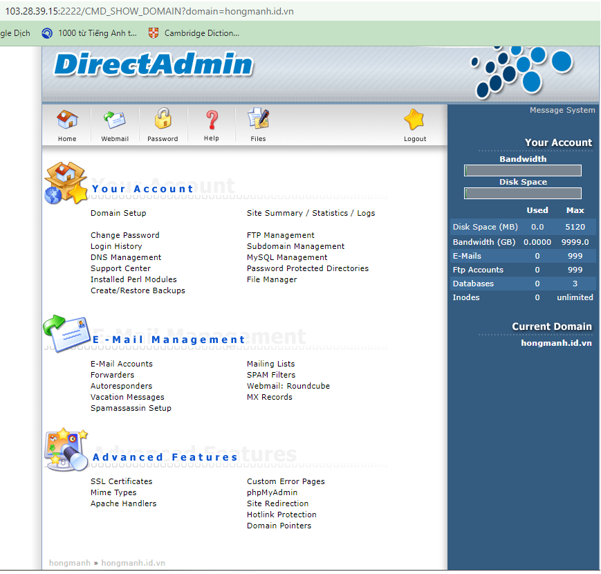 Let’s Encrypt, SSL, DirectAdmin