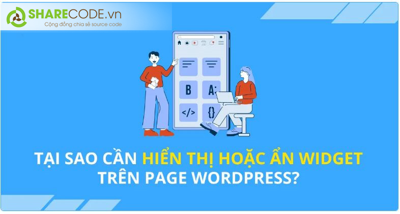 Sharecode.vn WordPress, ẩn widget , widget WordPress, cách hiện và ẩn widget