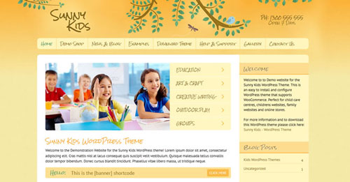 kid theme, kid wordpress template, website template, WordPress Themes, Kids website