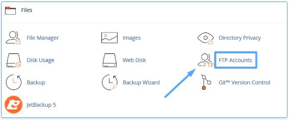FTP,  FTP trong cPanel, 6 bước thêm tài khoản FTP
