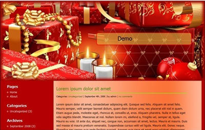 Christmas, Free web template, Giáng sinh, noel, web template, WordPress Themes