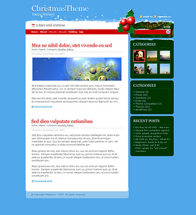 Christmas, Free web template, Giáng sinh, noel, web template, WordPress Themes