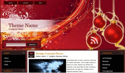 Christmas, Free web template, Giáng sinh, noel, web template, WordPress Themes