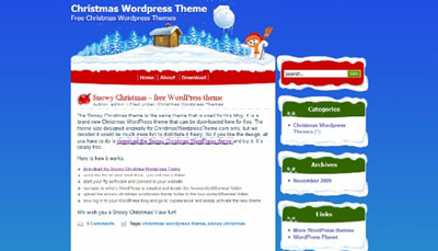 Christmas, Free web template, Giáng sinh, noel, web template, WordPress Themes