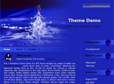 Christmas, Free web template, Giáng sinh, noel, web template, WordPress Themes