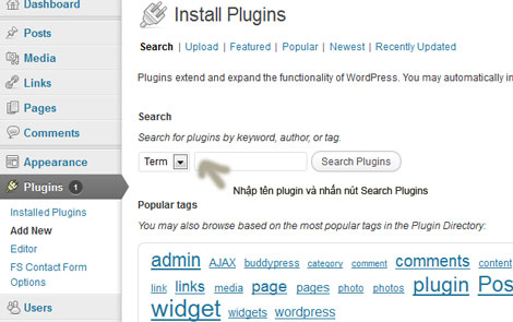 cai dat plugin, plugin wordpress, thu thuat wordpress, wordpress cơ bản, wordpress