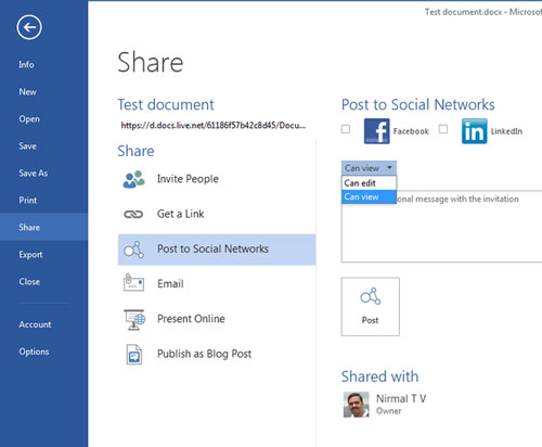 facebook, Office 2013, chia se tai lieu, thu thuat facebook, facebook co ban