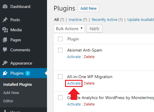 wordpress, plugin wp migration,wp