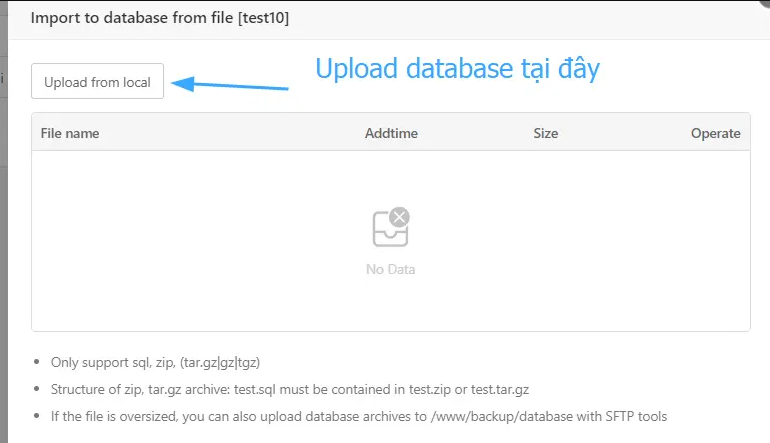 Hướng dẫn nhanh cách import database trên aaPanel bằng Database Manager Tin tức công nghệ