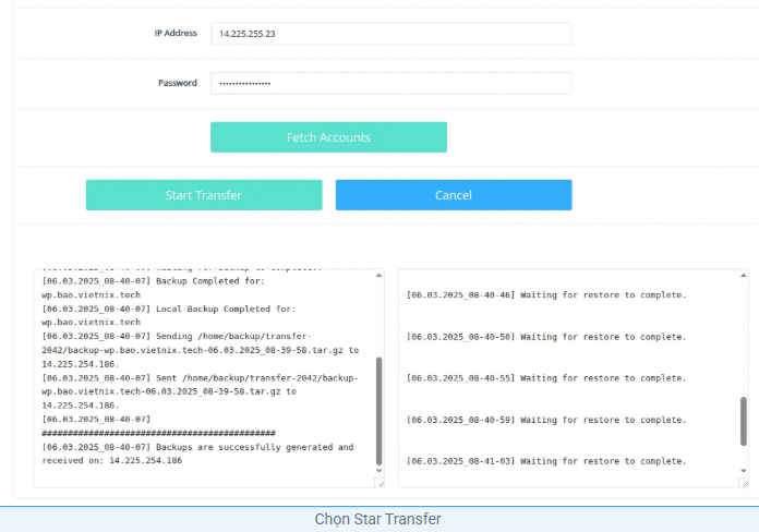 Hướng dẫn chuyển dữ liệu giữa hai máy chủ CyberPanel một cách nhanh chóng Tin tức công nghệ, cyberPanel, panel
