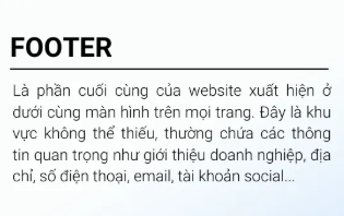 Footer, website, chân trang