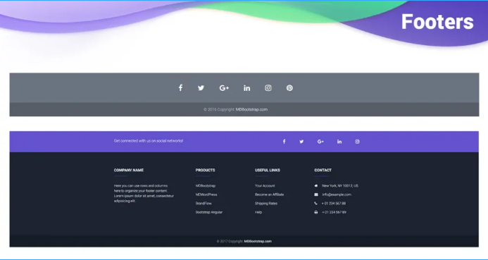 Footer, website, chân trang