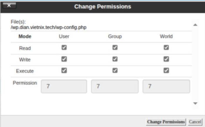 Chmod, Linux, Lệnh Chmod 777 trong Linux