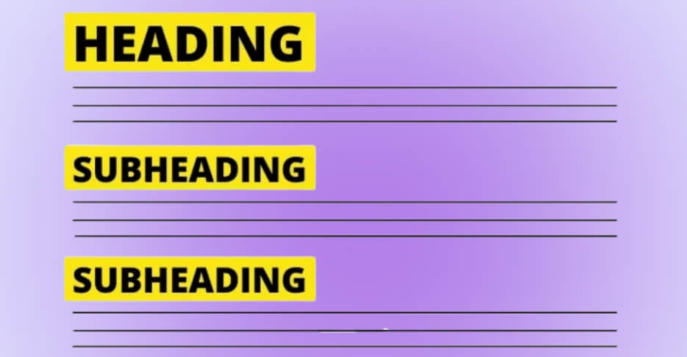 Subheading, HTML, SEO