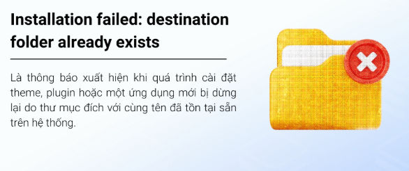 Installation failed,  destination folder already exists, WordPress