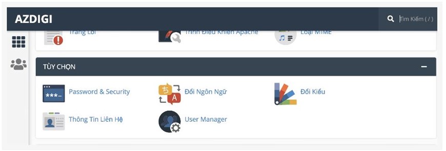 thay đổi giao diện cPanel, thay đổi ngôn ngữ cPanel, thay đổi ngôn ngữ trên cPanel, giao diện và nhôn ngữ cPanel 