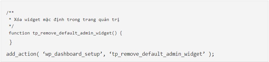 quản trị WordPress, thêm widget, xóa widget