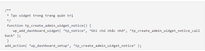 quản trị WordPress, thêm widget, xóa widget