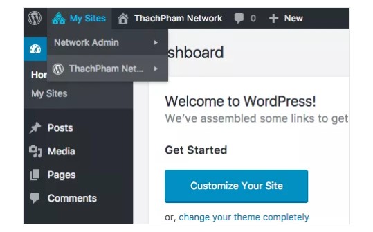 Cài đặt WordPress Multisite, Hướng dẫn Multisite WordPress, Thiết lập mạng WordPress