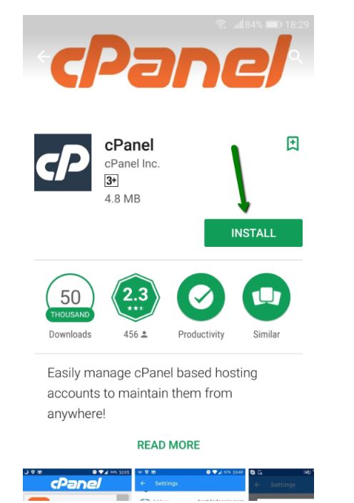 kết nối cPanel trên điện thọai, Hướng dẫn kết nối cPanel, Hướng dẫn kết nối cPanel trên điện thọai, 