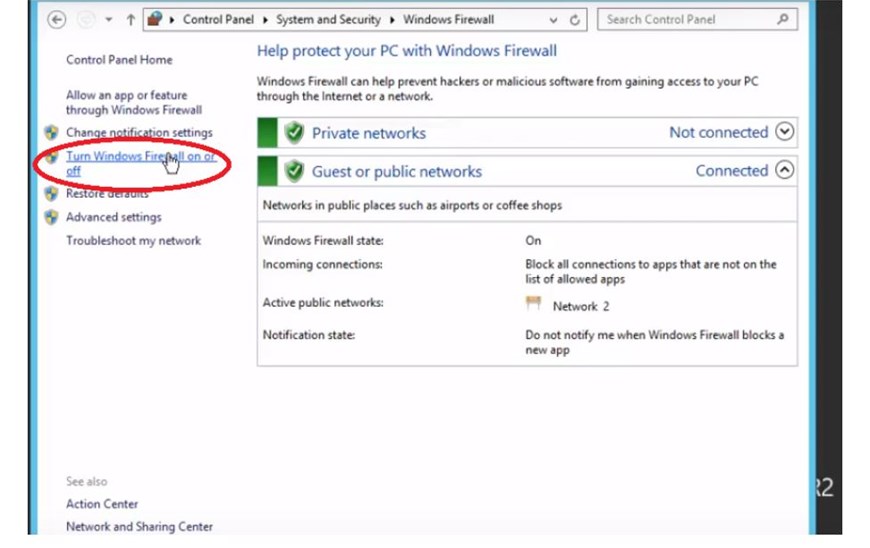  tắt tường lửa Windows Update Trong VPS, tắt tường lửa, Hướng dẫn tắt tường lửa, tắt tường lửa trong VPS