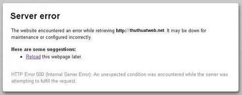 HTTP Error 500, joomla cơ bản, thu thuat joomla, tự học joomla, joomla 