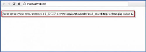 HTTP Error 500, joomla cơ bản, thu thuat joomla, tự học joomla, joomla 