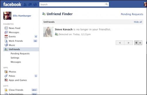 thu thuat facebook, tien ich firefox, tien ich google chrome, Unfriend Finder, facebook