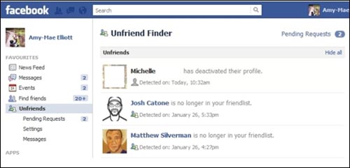 thu thuat facebook, tien ich firefox, tien ich google chrome, Unfriend Finder, facebook