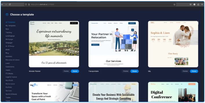 Sitejet Builder, Sitejet Builder trên cPanel, tạo website trực tuyến