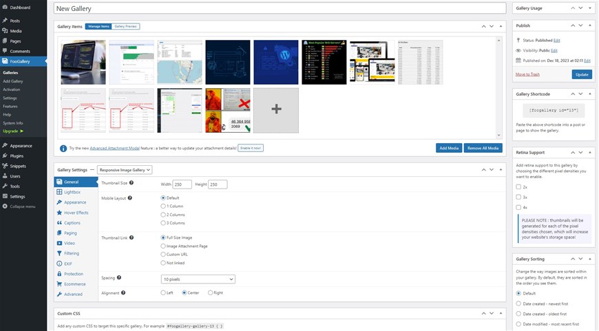 gallery wordpress, wordpress, foogallery, wordpress foogallery