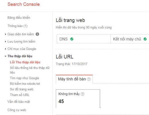 xóa lỗi 404, lỗi 404 trong Google Search Console, xóa bỏ link lỗi 404