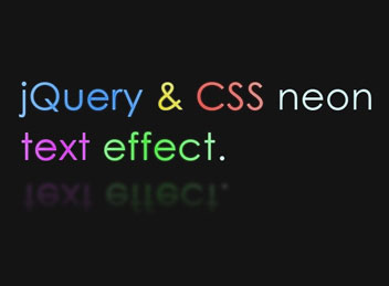 css, jQuery, neon, text effects,hiệu ứng