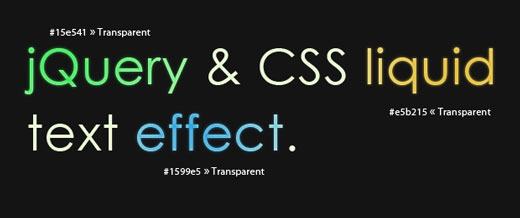 css, jQuery, neon, text effects,hiệu ứng