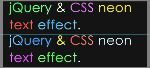 css, jQuery, neon, text effects,hiệu ứng