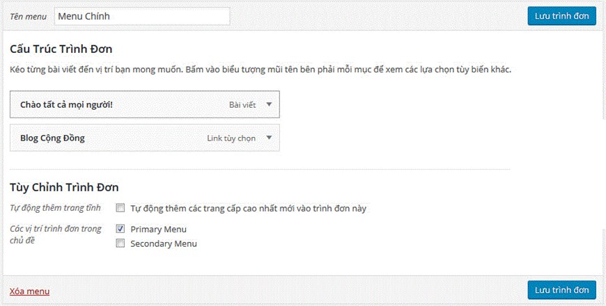 quản lý menu trong wordpress, sharecode quản lý menu, quản lý menu wordpress, quản lý menu sharecode