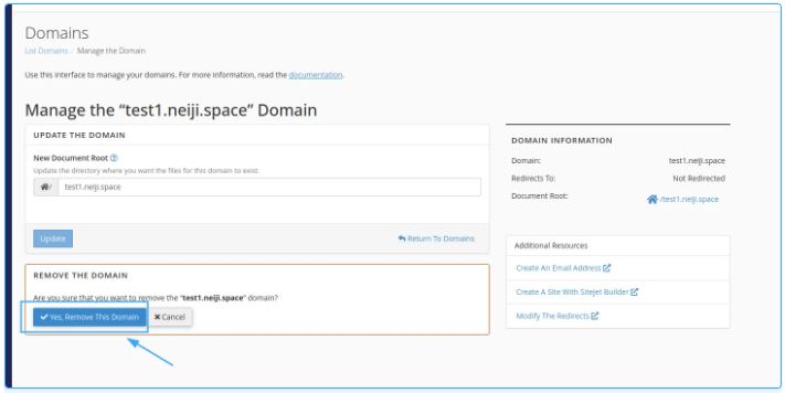 xóa subdomain, subdomain trên cPane, xóa dữ liệu subdomain